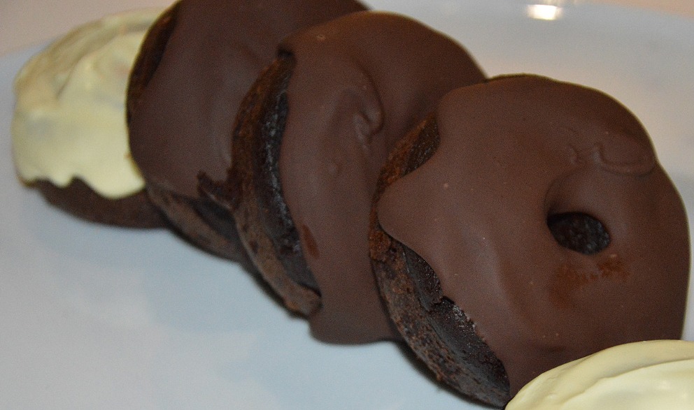 donuts de boniato y chocolate